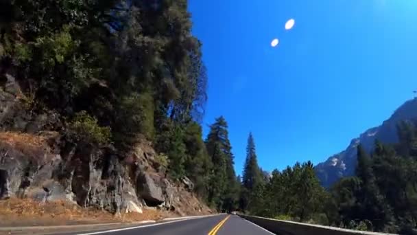 Cestování Yosemitským Údolím Yosemitský Národní Park Kalifornie Usa — Stock video