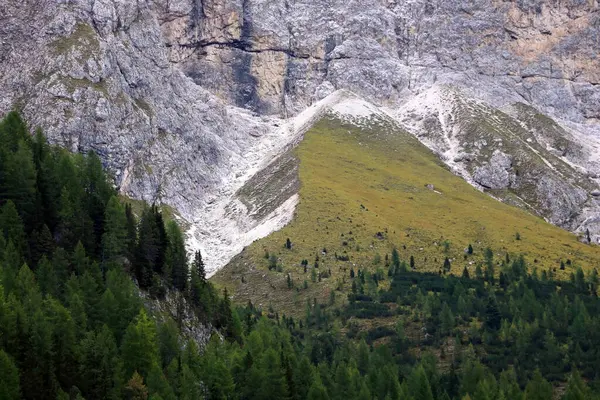 Paisagem Montanhosa Rochosa Dolomites Itália Foco Seletivo — Fotografia de Stock