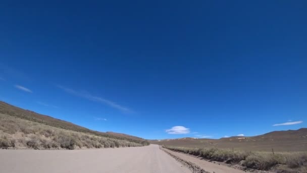 View Driving Country Road California Bodie State Historic Park — Stock Video