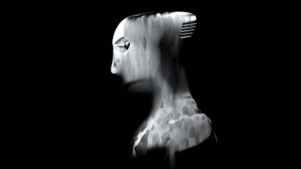 Cyborg whith karbon açık 3 baş