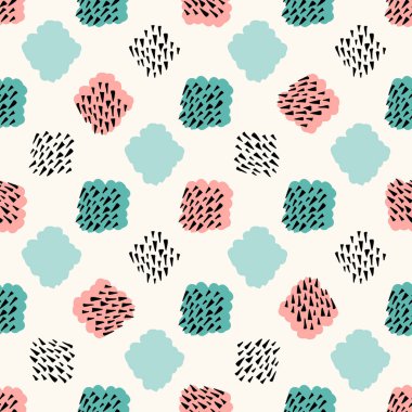 Retro dikişsiz geometrik desen. Soyut dokuya sahip İskandinav tarzı arkaplan