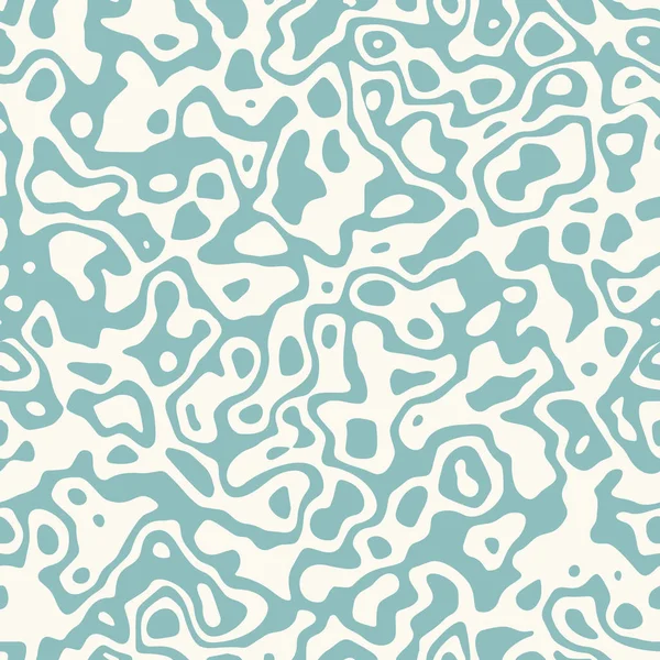Vektor sömlös abstrakt mönster, modern illustration med organisk labyrint, slät labyrint, grunge struktur med fläckar. — Stock vektor