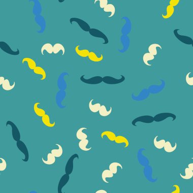 Babalar günü vektörsüz desen, karikatür arkaplan ve kaotik bıyıklı. İzler, ağ ve doku için iyidir.