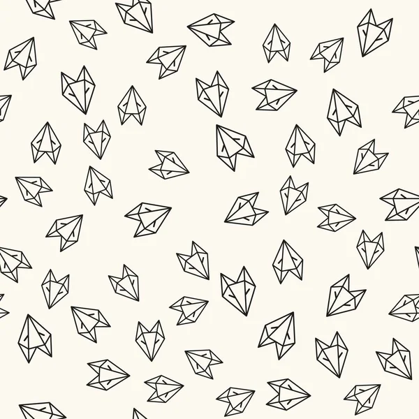 无缝纸狐狸折纸图案背景 — 图库矢量图片