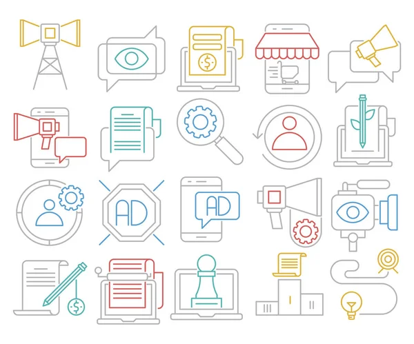 Dijital pazarlama vektör simgeler