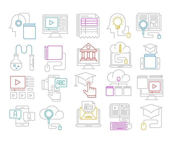 Online Eğitim vektör simgeler
