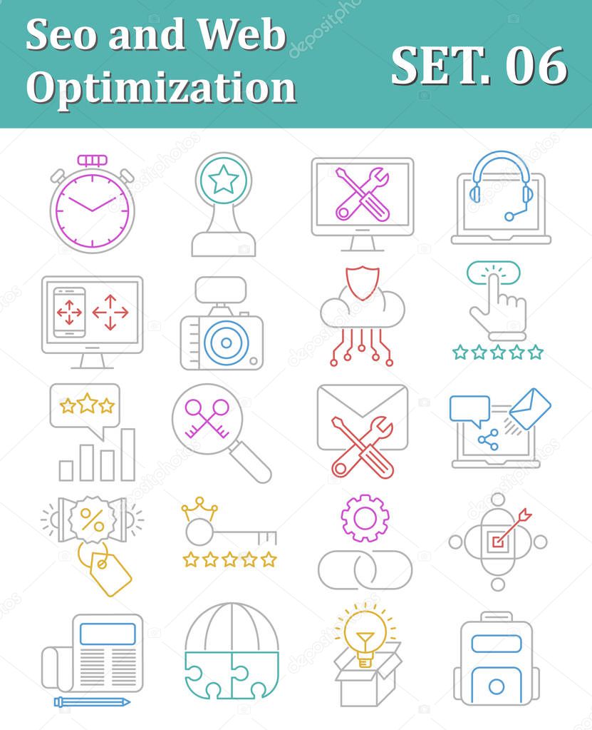 Seo and web optimization vector icons Vol 6