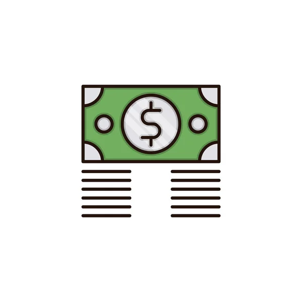 Geld Bündel Vektor Symbol — Stockvektor