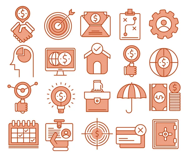 İş ve Finans sağlam simgeler vektör