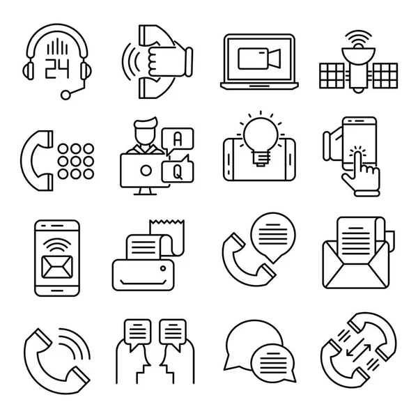 İletişim vektör anahat simgeleri