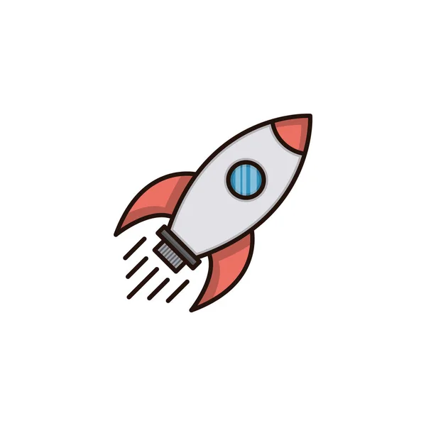 Rocket Vector Flat Icon Concept — Stock Vector