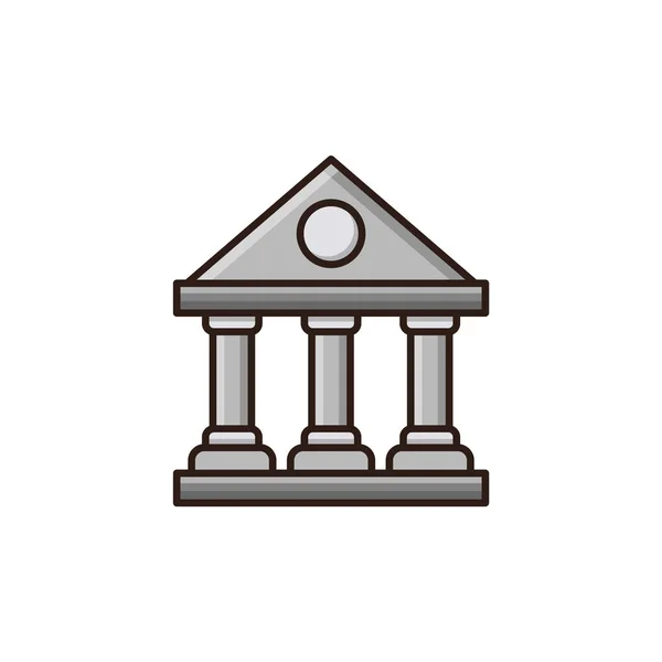 Bank Vector Flat Icon — Stock Vector