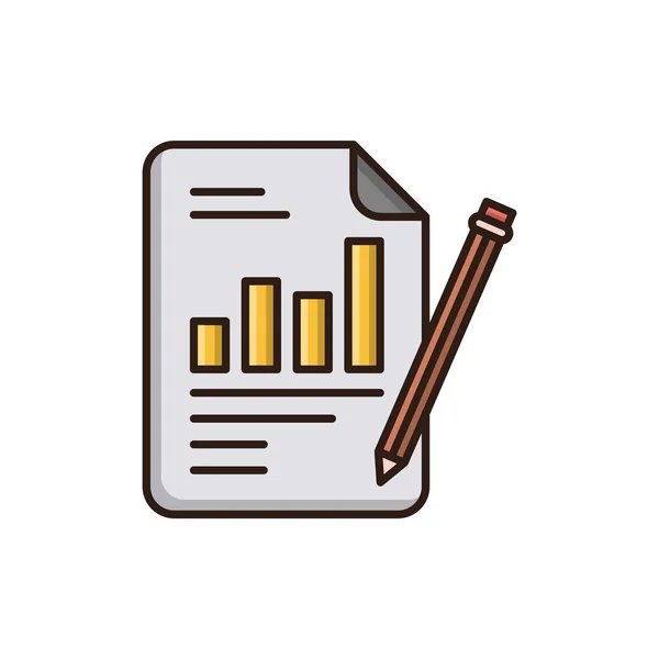 Report File Vector Flat Icon — Stock Vector