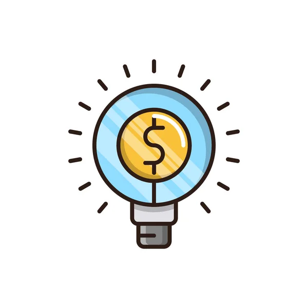 Para fikir vektör düz simgesi