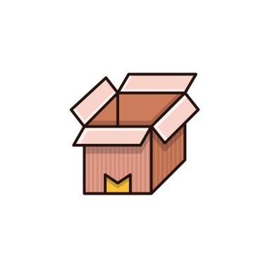 karton kutular vektör illüstrasyon tasarımı içeren kutu