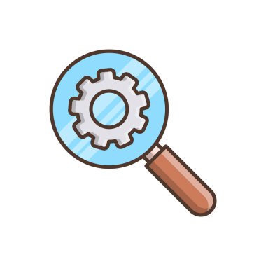 Arama simgesi vektör illüstrasyon tasarımlı büyüteç