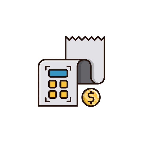 Banking Finance Line Icon Vector Illustration — Stock Vector