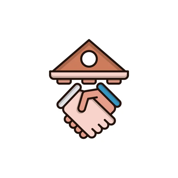 Hand Holding Book Icon Vector Illustration — Stock Vector