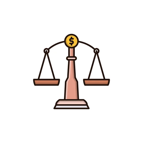 Direito Justiça Conceito Vetor Ilustração —  Vetores de Stock