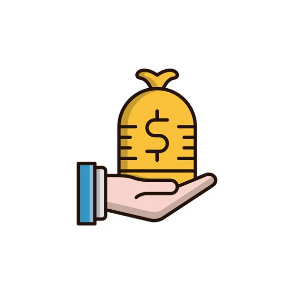 Geldbeutel Mit Dollar Symbol Vektor Illustration Design — Stockvektor