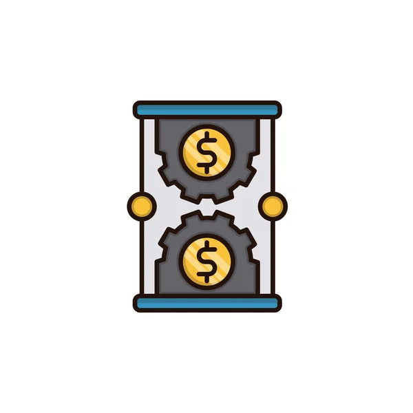 Saco Dinheiro Com Símbolo Dólar Design Ilustração Vetorial —  Vetores de Stock