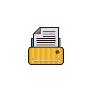 Yazıcı simgesi vektör illüstrasyonu