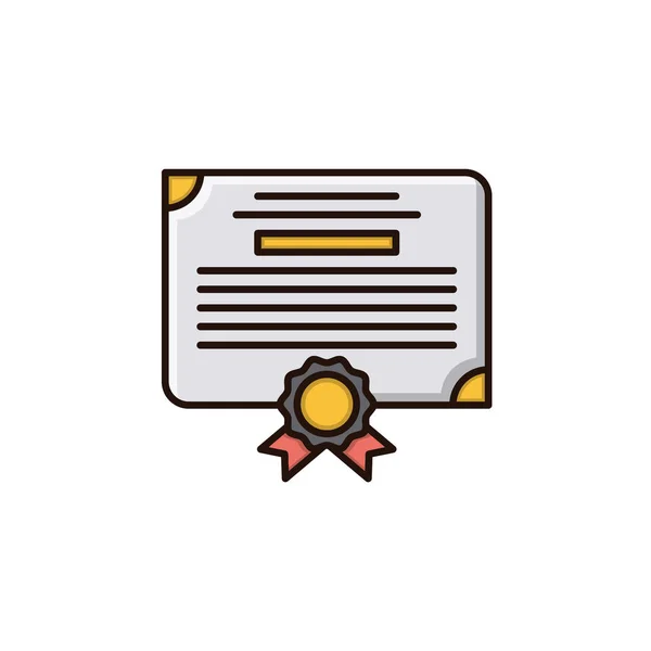 Certificate Icon Vector Illustration — Stock Vector