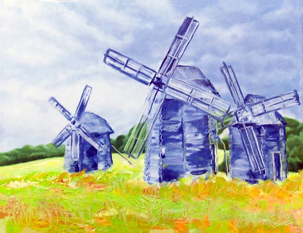 Mutluluk petrol canva yel değirmenleri