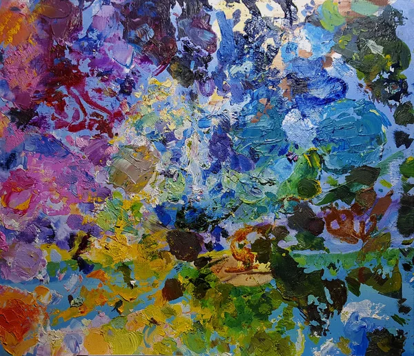 Yaratıcı kaos tuval üzerine yağlıboya