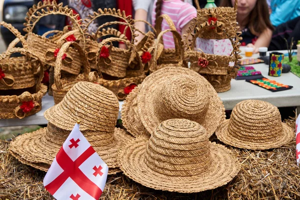 Orthodox Easter Decorations.Braided straw hats