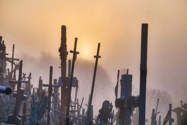 Colline Des Croix Kryziu Kalnas Célèbre Lieu Pèlerinage Dans Nord — Photo