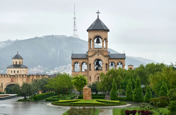 Główne Wejście Promenady Świętej Trójcy Katedry Tbilisi Znany Również Jako — Zdjęcie stockowe