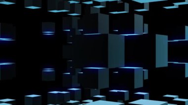 soyut hareket arka plan mavi dönen küpleri featuring