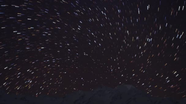 Hvězda spirály nad jezero Tekapo — Stock video