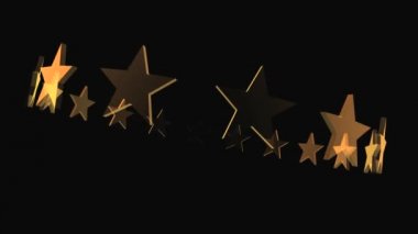 Altın yıldız bir daire içinde döndürme