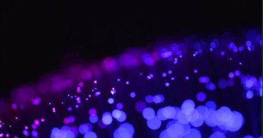 Fiber optik tüpler yavaş yavaş dönen makro çekim