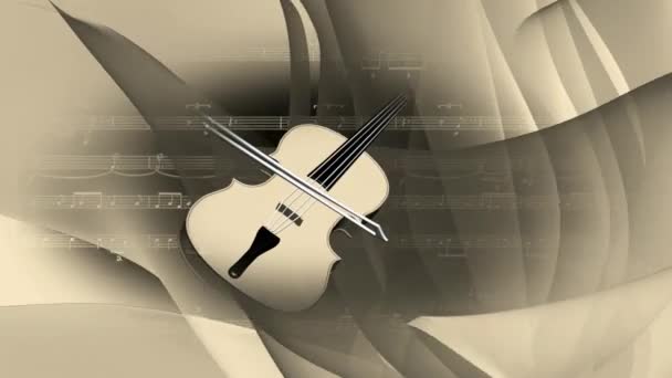 Abstrakta roterande Violin — Stockvideo