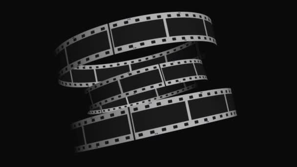 Animated loop of film reel in motion — Stock Video