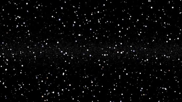 Uma câmera voa através de um campo estelar animado no espaço galáctico — Vídeo de Stock