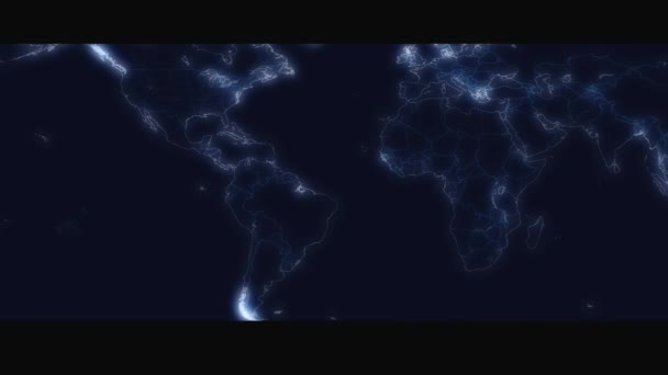 Bakgrund av jorden på natten — Stockvideo