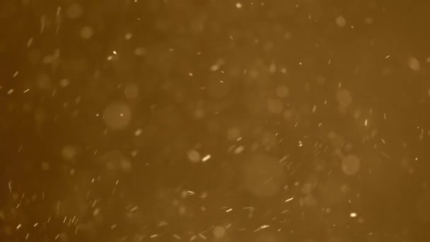 Silně klesá oranžové jiskry jako částice — Stock video
