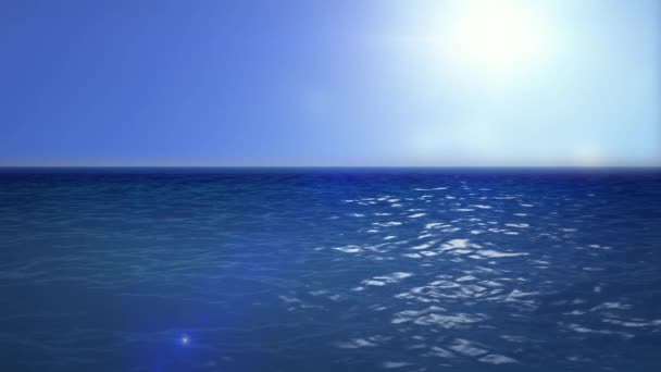 运动背景看着平静的海洋 — 图库视频影像