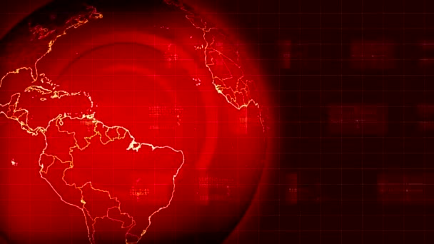 红色抽象地球概念 — 图库视频影像