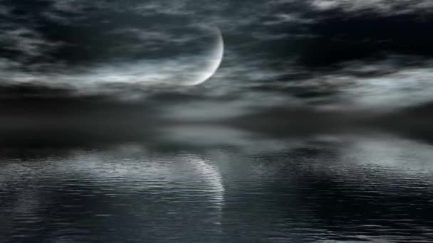 月亮在水 — 图库视频影像