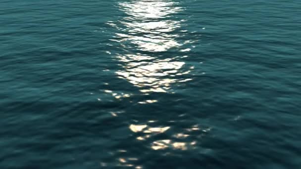 Otevřený oceán s sluneční odraz — Stock video
