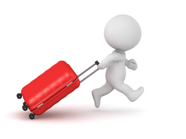 3D-персонаж в спешке
