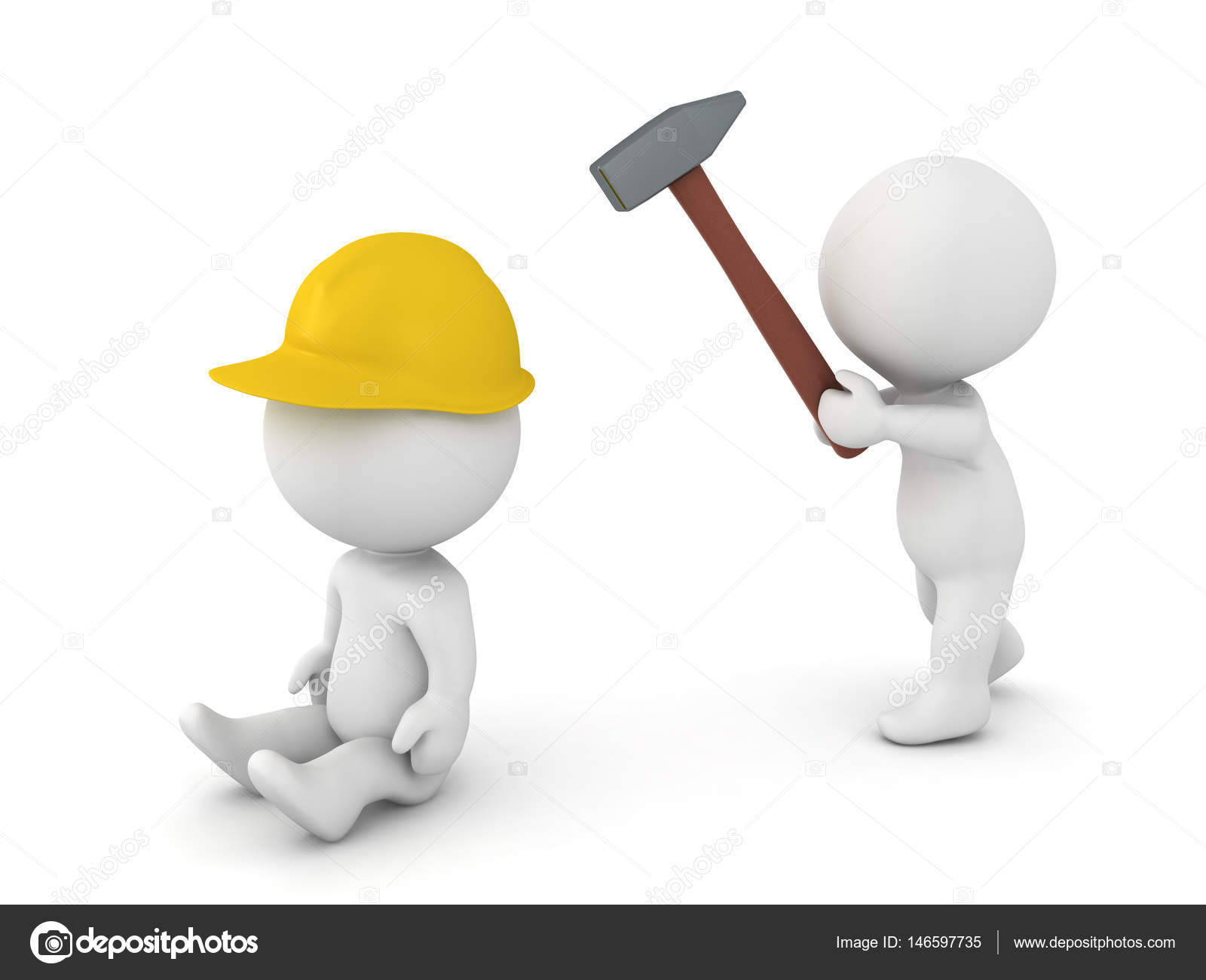 hard hat and a hammer