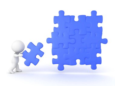 Parçalı bulmaca bir parça ekleyerek 3d karakter