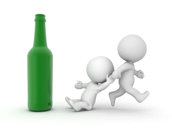 Illustrazione 3D dell'intervento per alcolici — Foto Stock