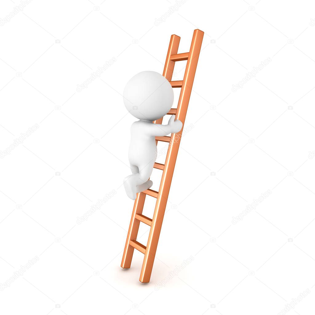 3D Character climbing a ladder
